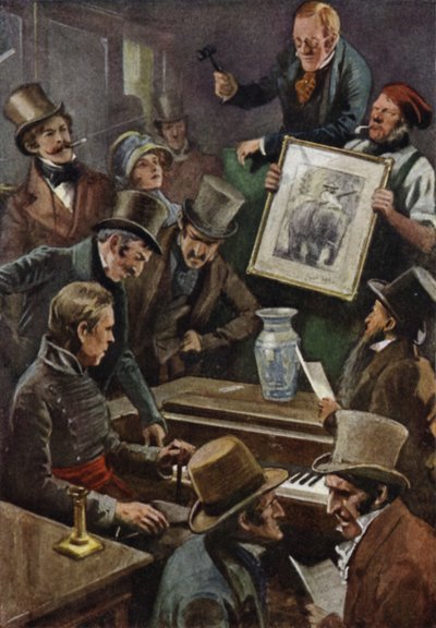 Kapitein Dobbin koopt een piano, en mevrouw Crawley koopt een schilderij door Charles Crombie
